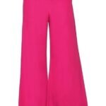 Indian Ethnic Rayon Designer Plain Casual Wear Plazo Pant for Women's (Black, Free Size)