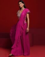 Women Embellished Pre-stitched Saree - Image 2