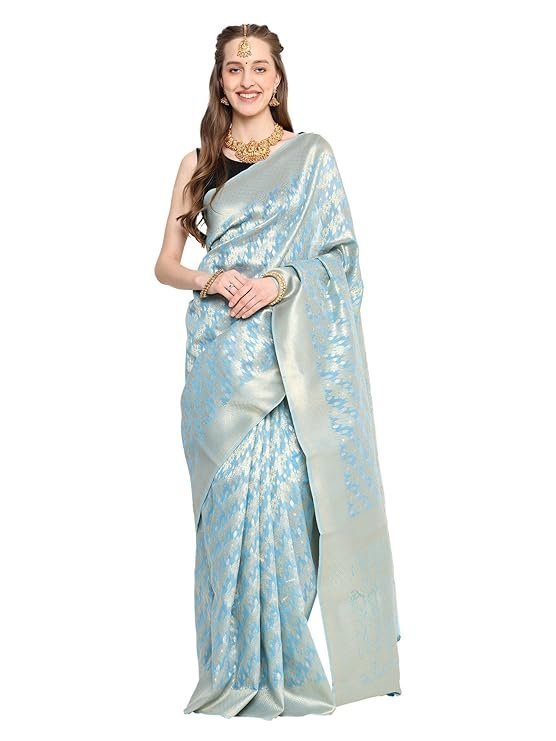 716O6f2L8eL._SY741_.jpg incredible sarees Katan Silk Tissue Banarasi Saree For Women (Free Size) - Image 1