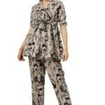 Women Ivory Print Baroque Pure Cotton Co-ord Set